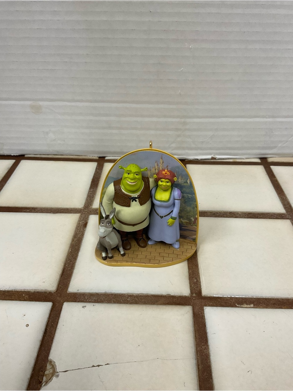 2005 Shrek & Fiona Resin with Donkey - Christmas Ornament